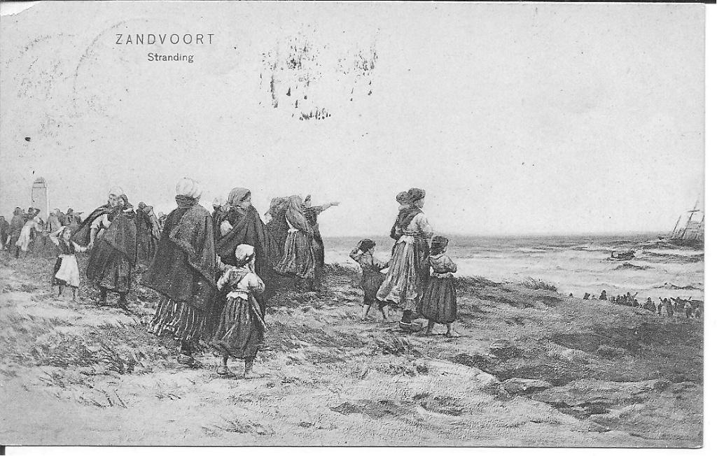 Zandvoort Stranding., Ophalen of Verzenden, Voor 1920, Gelopen, Noord-Holland