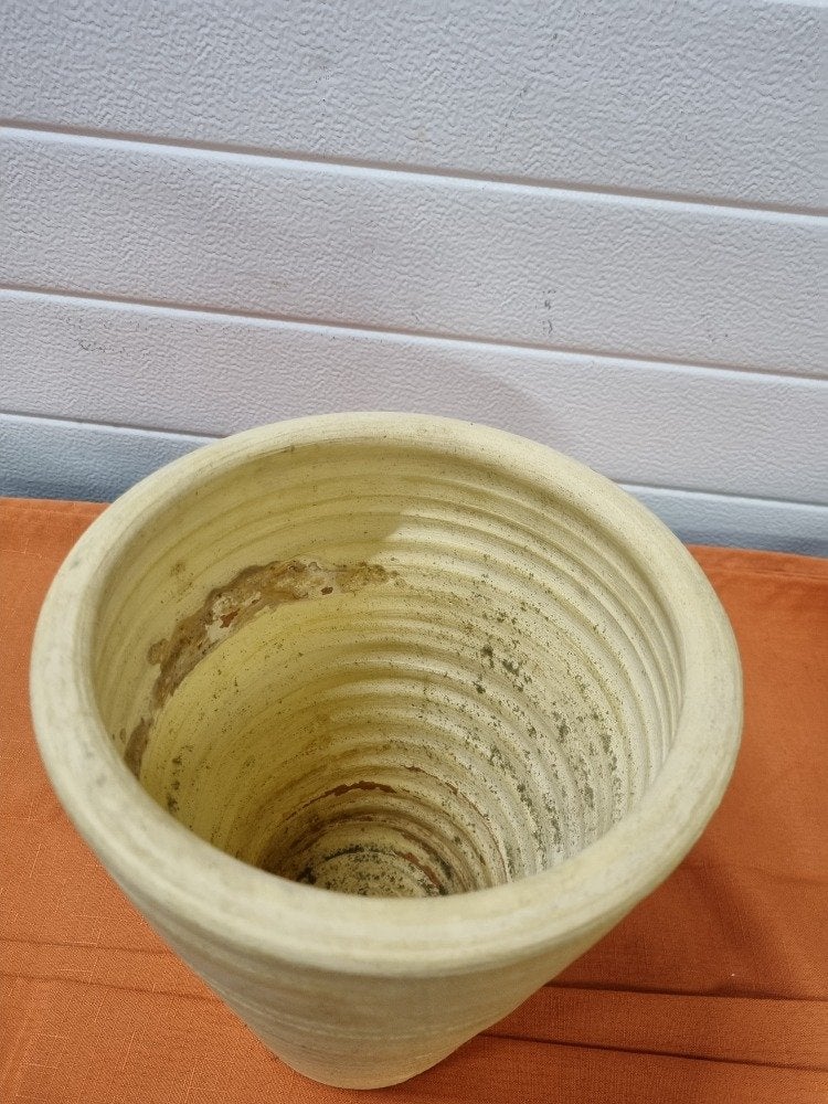 bloempot aardewerk creme ruw, Ophalen of Verzenden, 'T Olde Gre-j, Info@toldegrej.nl, Endepoelstraat 20f Didam