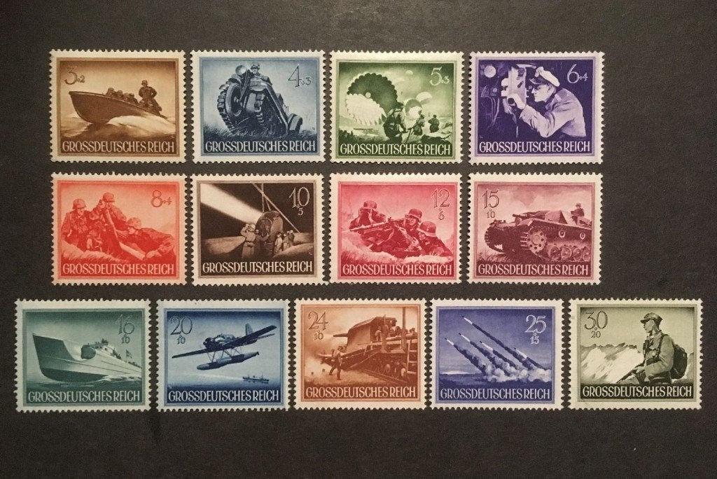 Duitse postzegels 1944 - complete serie heldengedenktag, Verzenden, Duitse Keizerrijk, Postfris