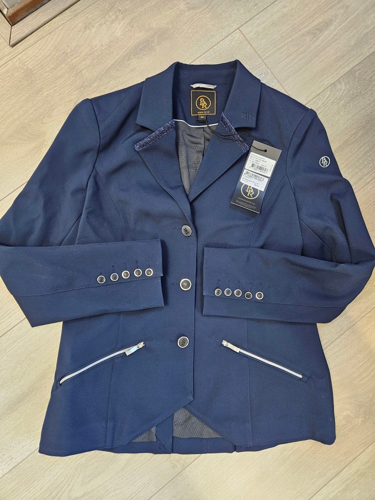 wedstrijdjasje BR Navy mt 40, Blauw, Dressuur, Nieuw, Ophalen of Verzenden