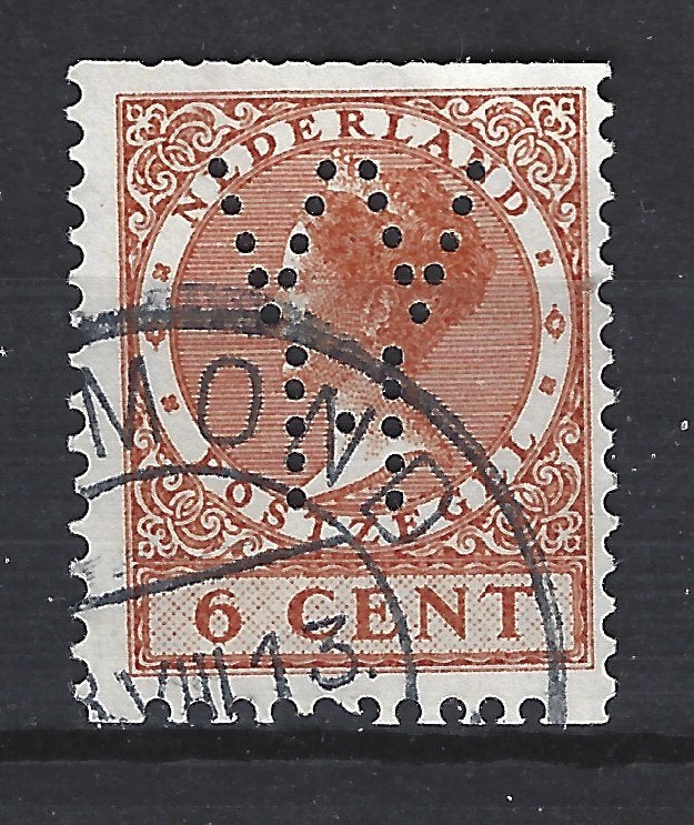 Roltanding 65 perfin VVH stempel HELMOND 1930, Ophalen of Verzenden, T/m 1940, Gestempeld