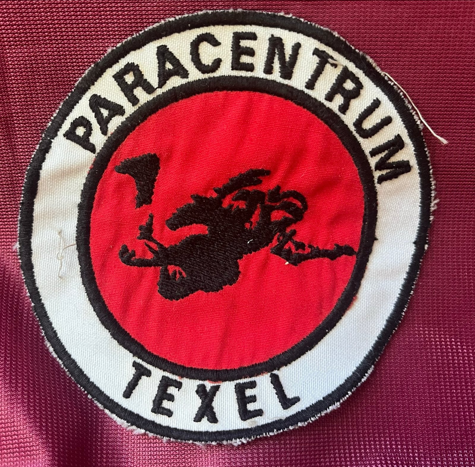 Paracentrum Texel Patch para airborne parachutist, Ophalen of Verzenden, Gebruikt, Sticker