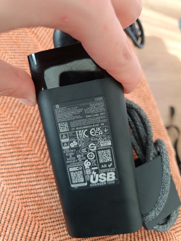HP 100W USB-C Charger — NEW, Genuine (TPN-CA31), Computers en Software, Ophalen of Verzenden, Nieuw, HP