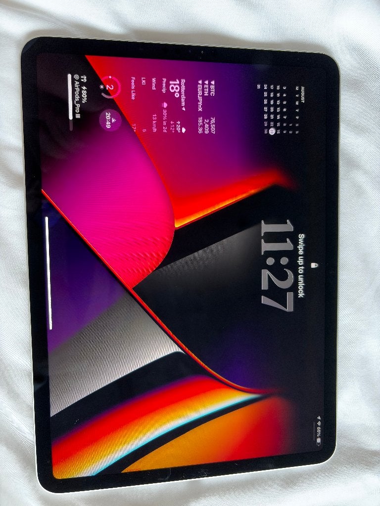 Apple iPad Pro 11" (2018) 64GB Silver WiFi + Smart Folio, Computers en Software, Apple iPads, Gebruikt, 11 inch, 64 GB, Wi-Fi
