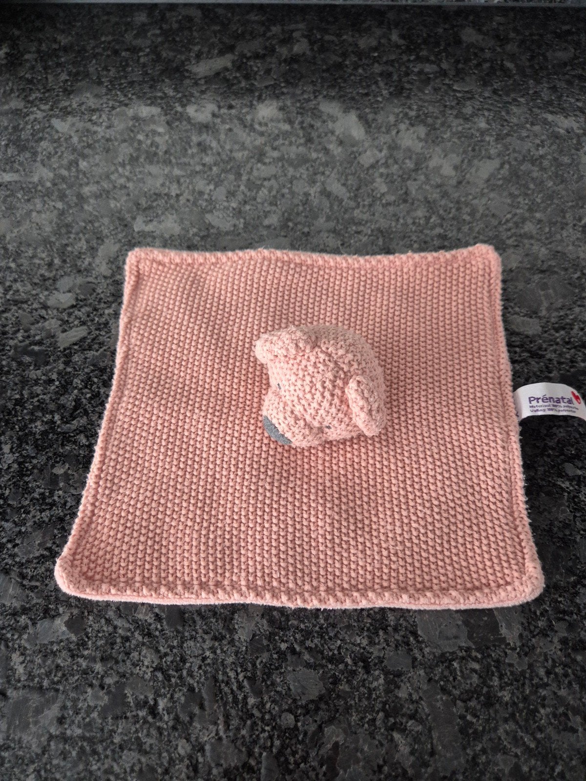 Prenatal - Knuffeldoekje Beer gehaakt Roze, Ophalen of Verzenden, Zo goed als nieuw, Beer