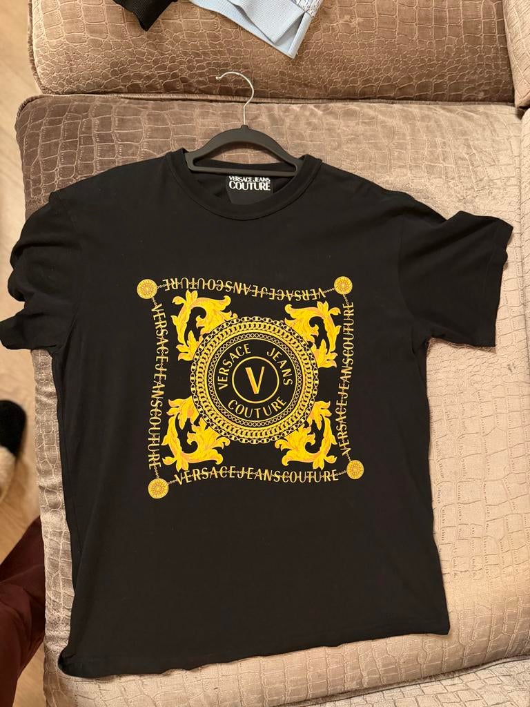Versace Jeans Couture T-shirt Zwart Maat S Origineel, Ophalen of Verzenden, Zo goed als nieuw, Maat 46 (S) of kleiner, Zwart