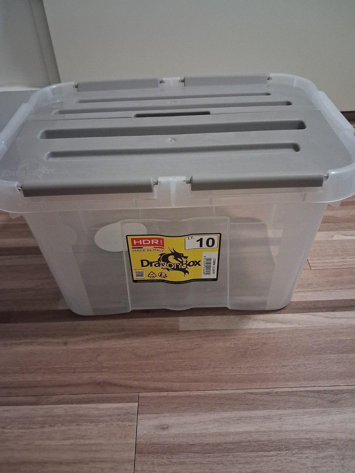 4x transparante opbergbox met deksel - 10 liter, Ophalen, Minder dan 50 cm, Zo goed als nieuw, Minder dan 40 cm