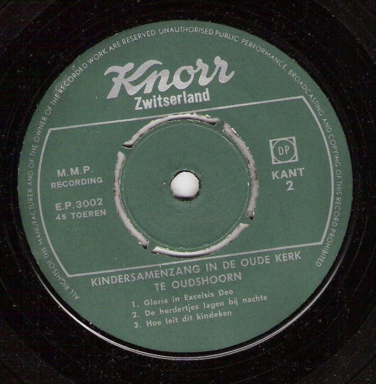 Knorr [Unilever] Reclame kerst - kinderzang Oudshoorn vinyl, Verzamelen, Merken en Reclamevoorwerpen, Ophalen, Gebruikt, Gebruiksvoorwerp