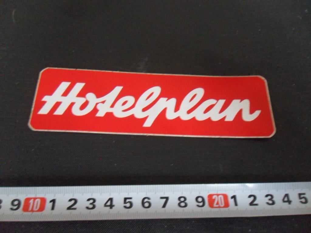 sticker HOTELPLAN Rood, Verzamelen, Ophalen, Zo goed als nieuw