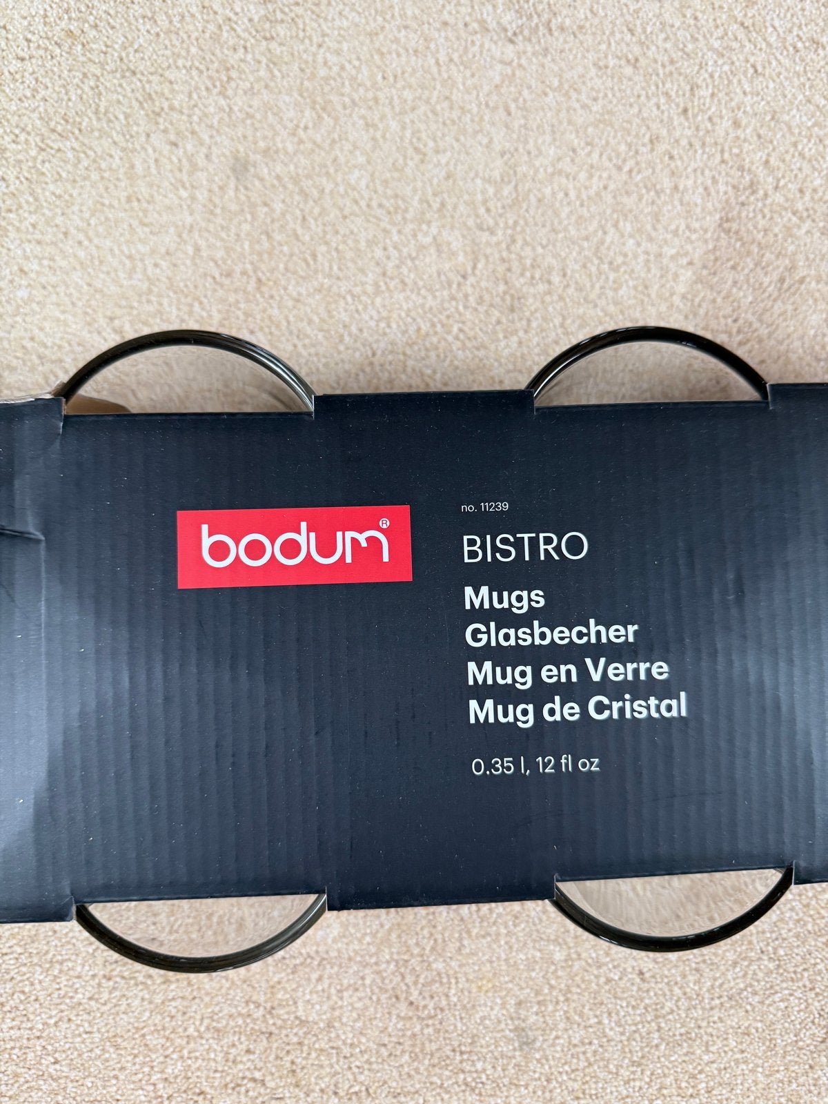 Bodum Bistro Dubbelwandige Glazen Mokken - 0.35L - Set van 3, Verzenden, Nieuw, Bodum, Glas