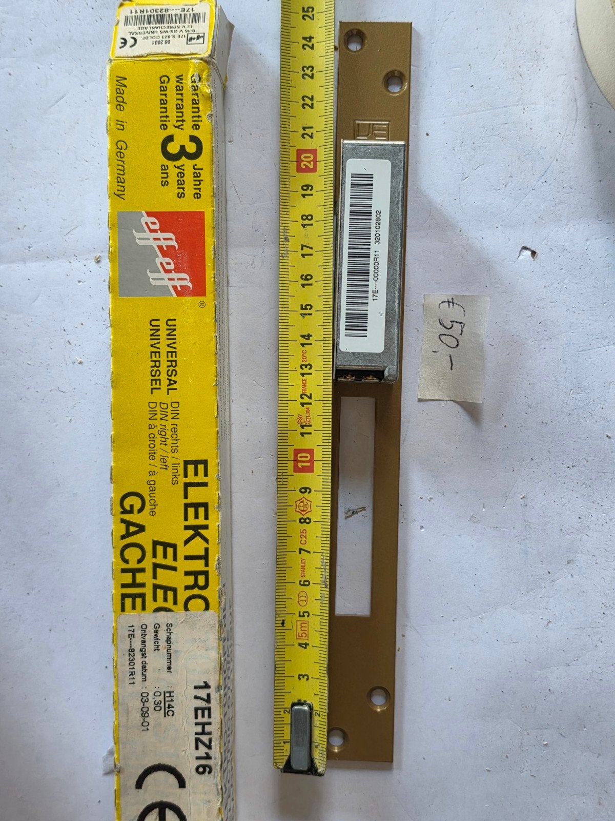 Effeff Elektrische Sluitplaat - Nieuw in Doos, Ophalen of Verzenden, Nieuw, Overige materialen, Slot