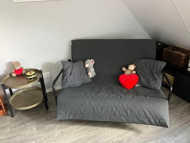slaapbank ikea hammarn, Ophalen, Zwart, Tweepersoons, Zo goed als nieuw