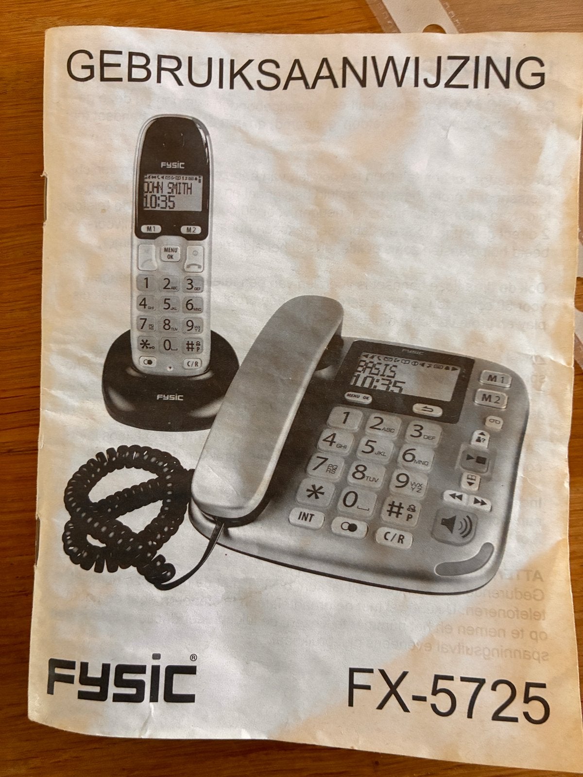 Fysic FX-5725 Draadloze Dect Telefoon - Duo Set, Ophalen, Gebruikt, 2 handsets