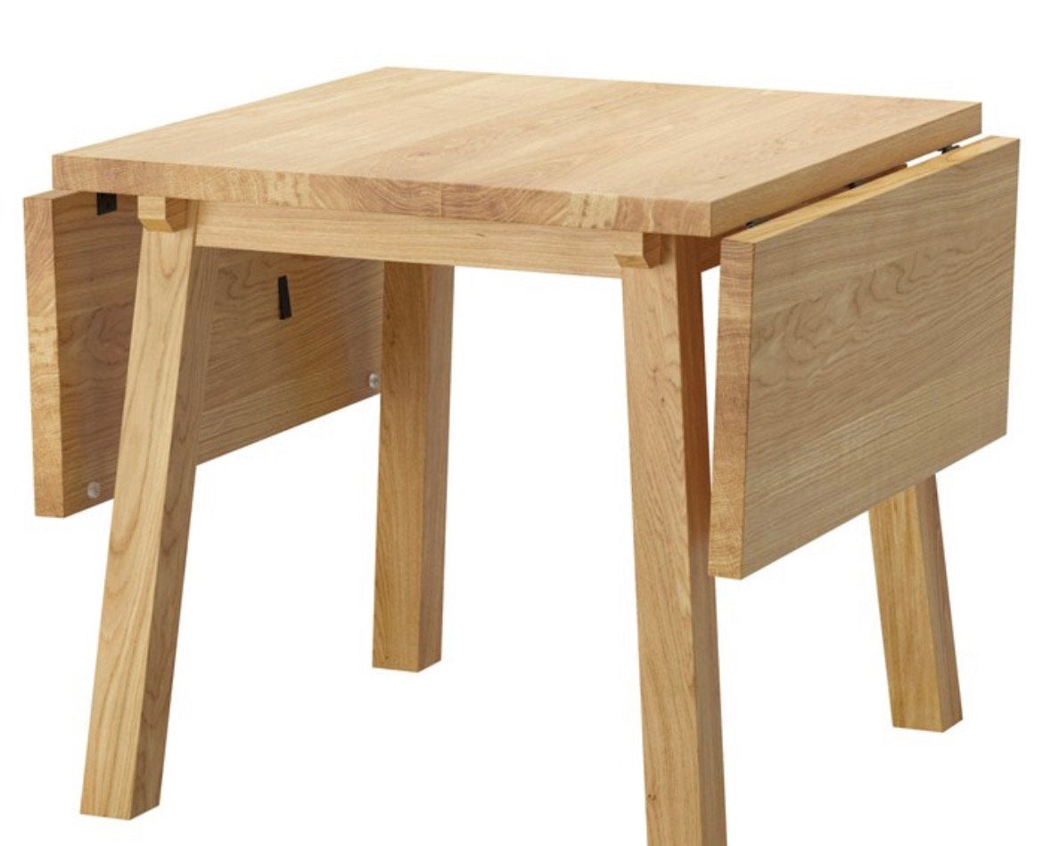 IKEA MÖCKELBY eiken tafelblad met poten, Huis en Inrichting, Ophalen, Gebruikt, Eikenhout, 50 tot 100 cm