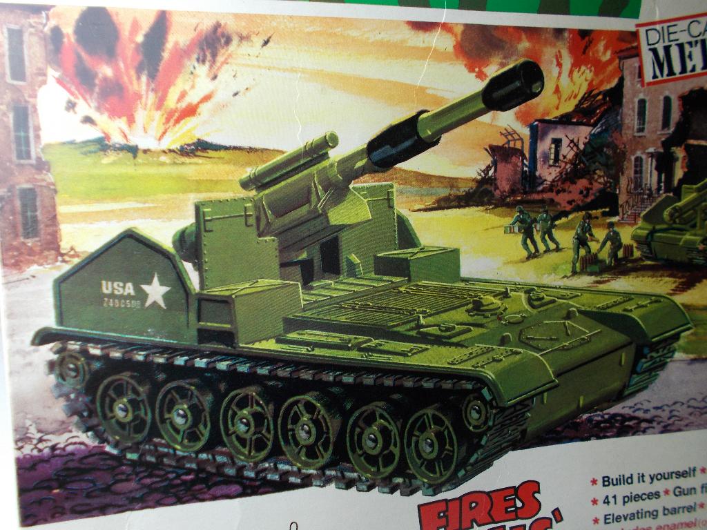 1973 Dinky Toys MILITARY KIT 1034 155 MM MOBILE GUN., Ophalen of Verzenden, Zo goed als nieuw, Overige typen, Dinky Toys