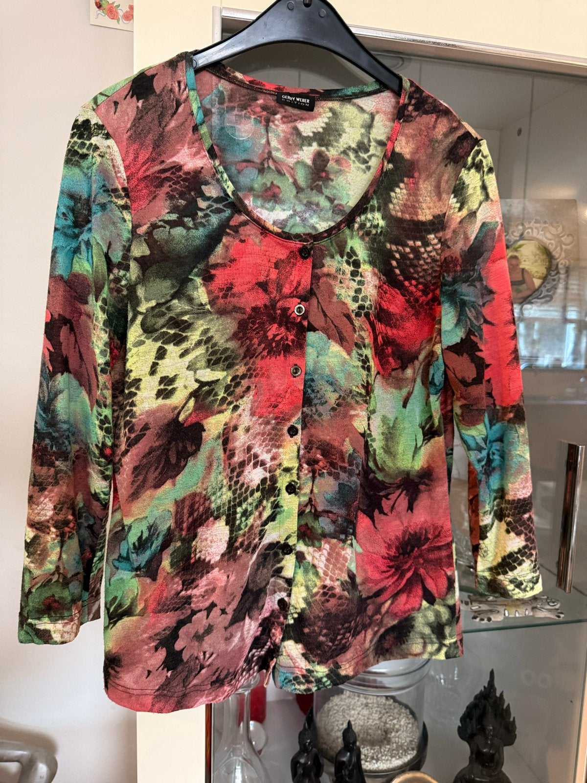 Gerry Weber Edition shirt met bloemenprint maat 40, Kleding | Dames, Blouses en Tunieken, Zo goed als nieuw, Maat 38/40 (M), Overige kleuren