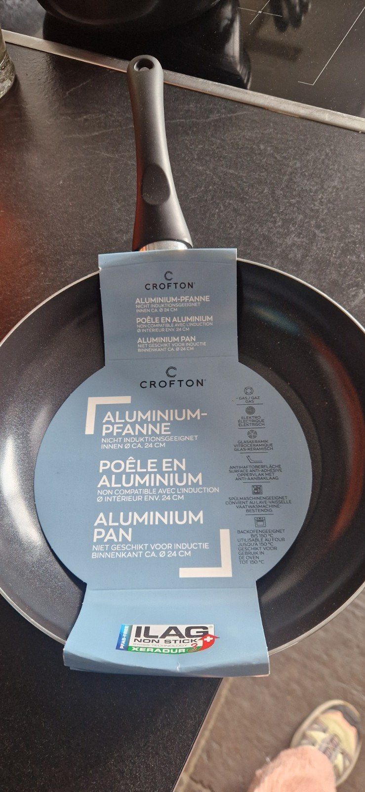 nieuwe crofton aluminium pan 24 cm, Koekenpan, PFAS-vrij, Ophalen of Verzenden, Aldi