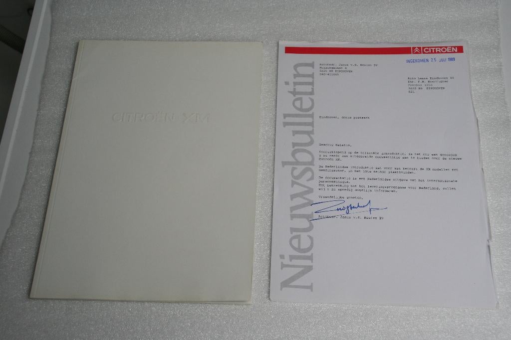 Folder / introductie Citroen XM (25-07-1989) (37), Ophalen of Verzenden, Zo goed als nieuw, Citroën