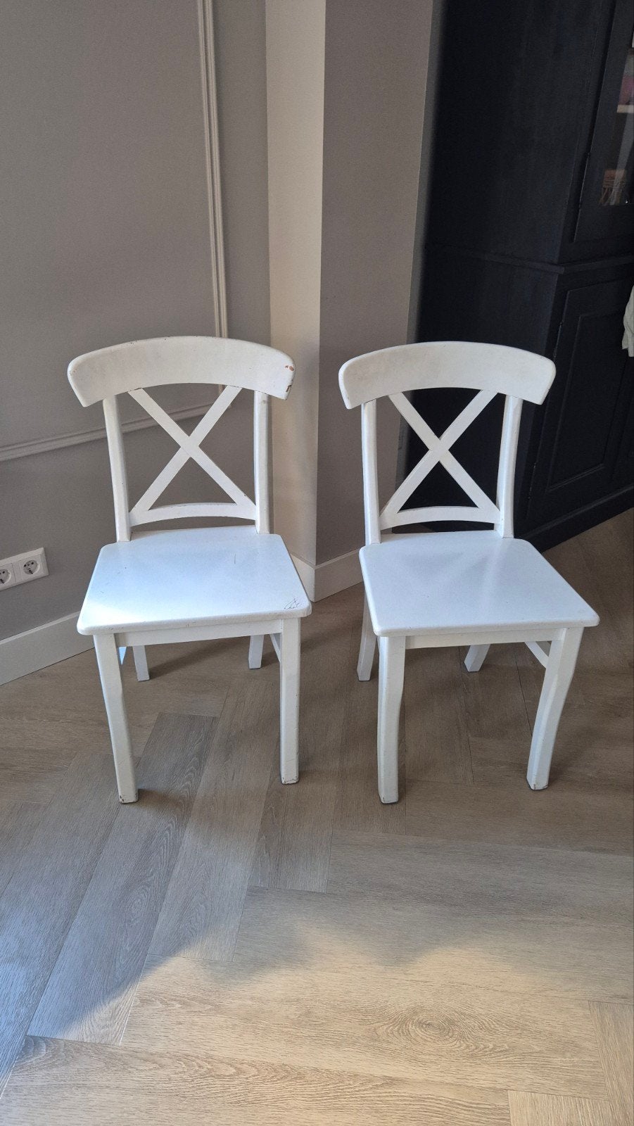 houten stoelen - karwei, Ophalen, Gebruikt, Twee, Wit