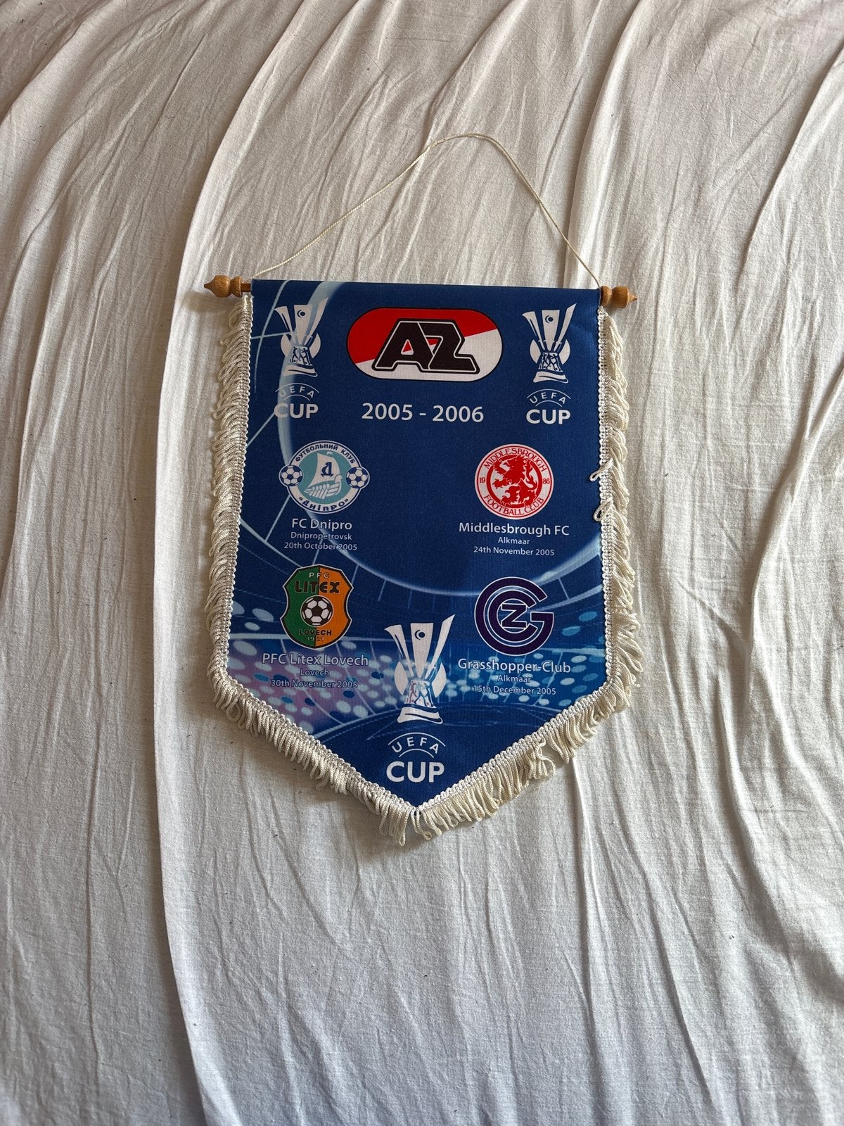 AZ UEFA Cup Vaantje 2005-2006, Ophalen of Verzenden, Gebruikt, AZ, Vaantje of Sjaal