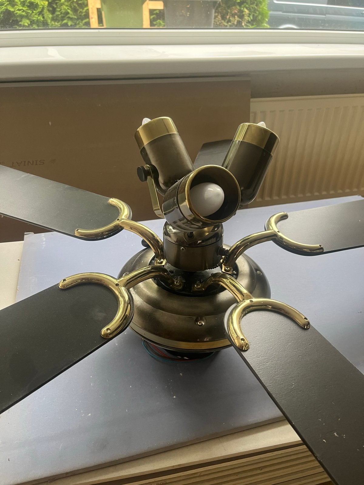 Plafondventilator met verlichting - Klassiek design, Ophalen, Gebruikt, Plafondventilator