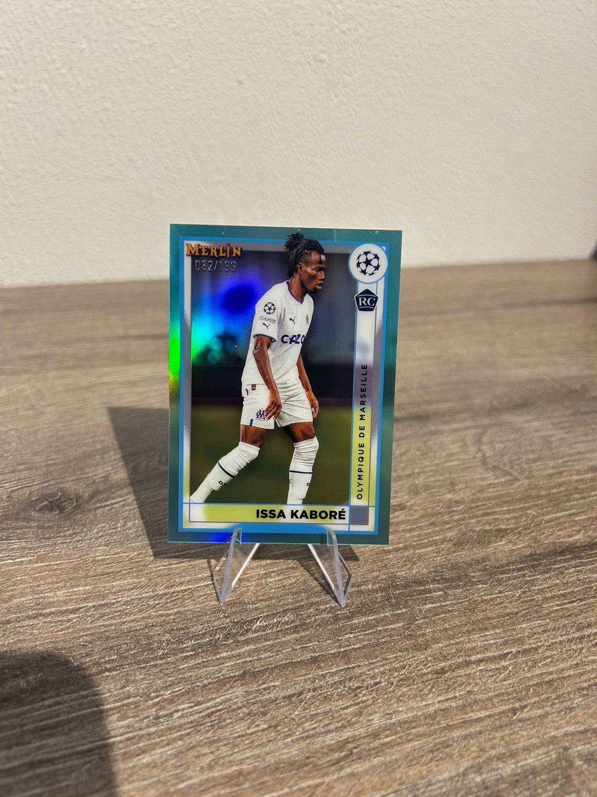 Issa Kabore 2022-23 Topps Merlin Chrome UCC #75 Aqua /199 RC, Ophalen of Verzenden, Zo goed als nieuw, Plaatje