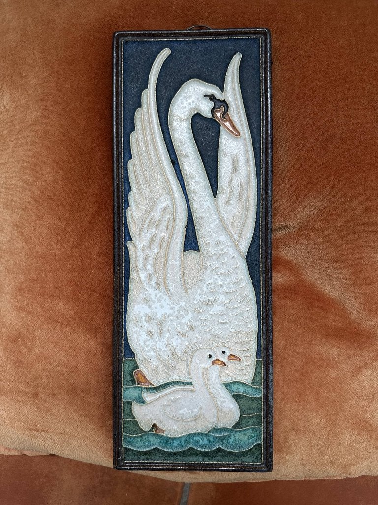 Porceleyne Fles Cloisonné tegel zwaan, Ophalen of Verzenden