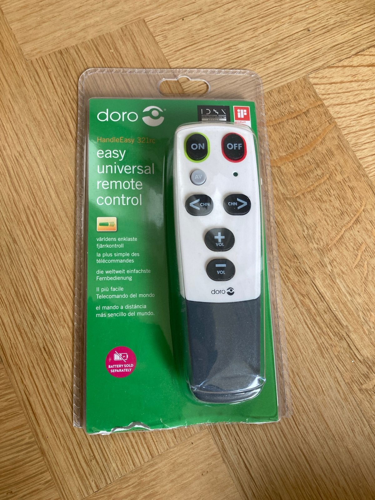 Doro HandleEasy 321rc universele senioren afstandsbediening, Ophalen of Verzenden, Zo goed als nieuw, Universeel, Tv