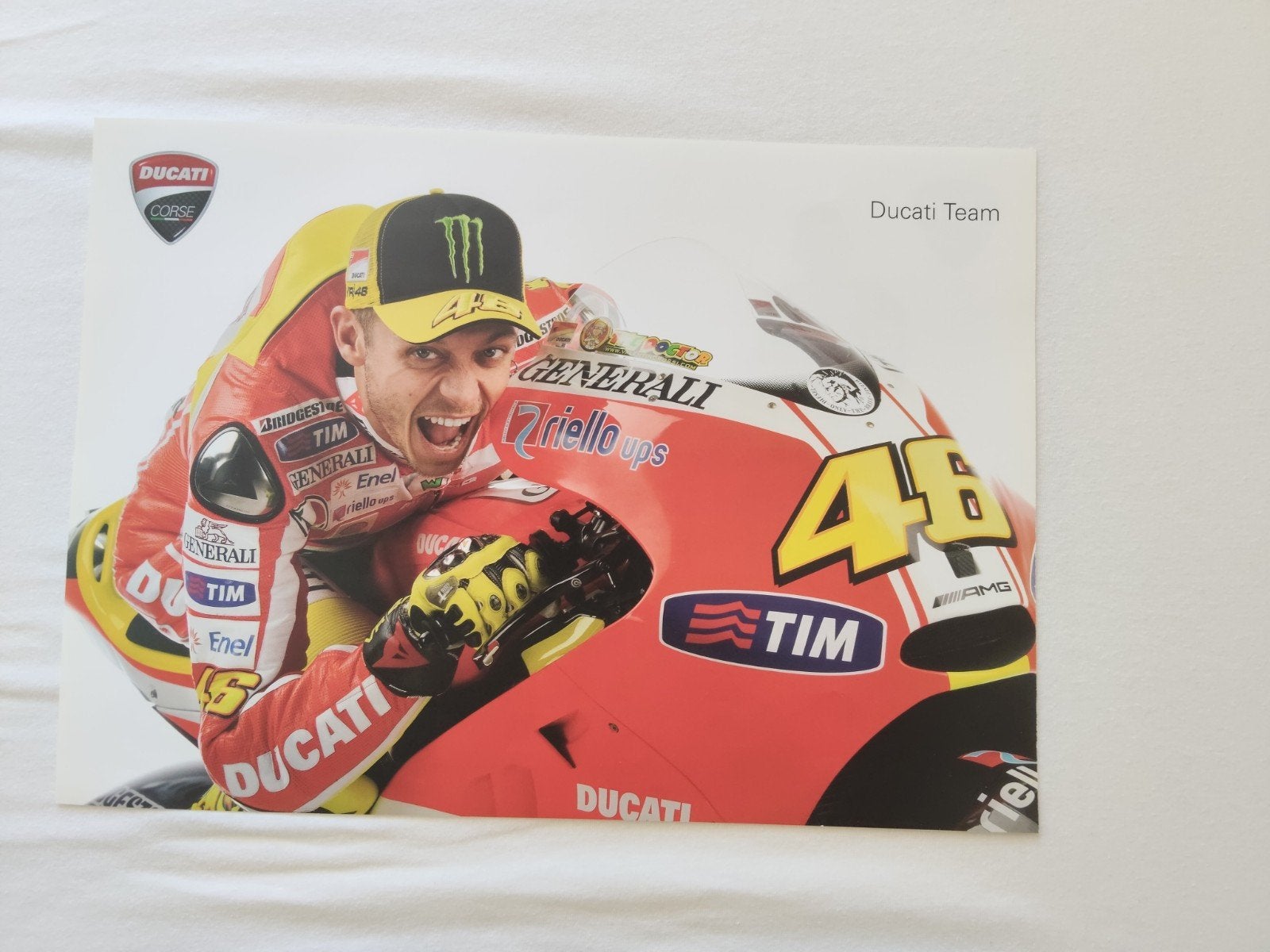 Valentino Rossi Ducati Team poster, Ophalen of Verzenden, Zo goed als nieuw, Motoren