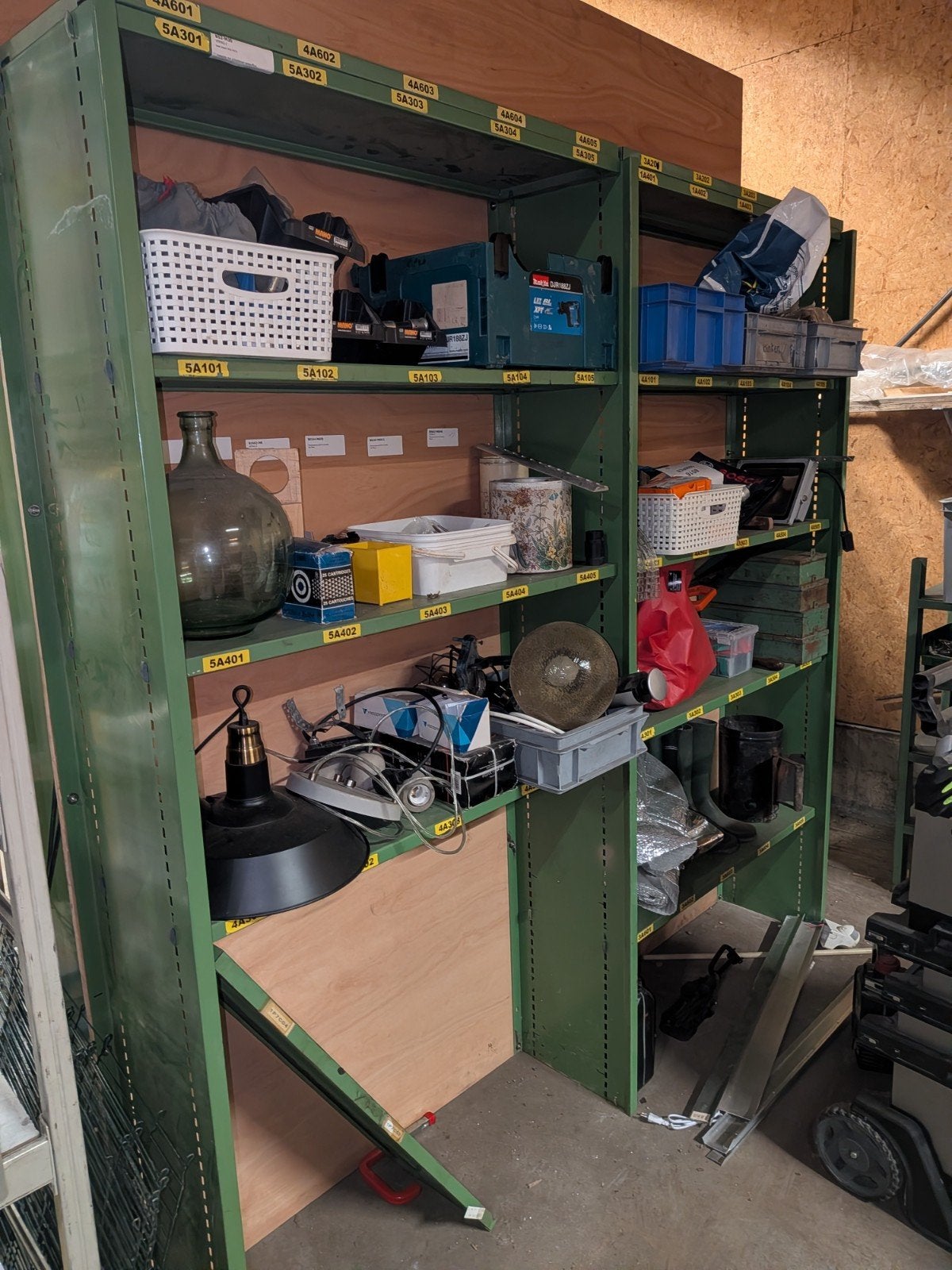 stalen stellingkast (dubbel zijdig), Ophalen, Gebruikt
