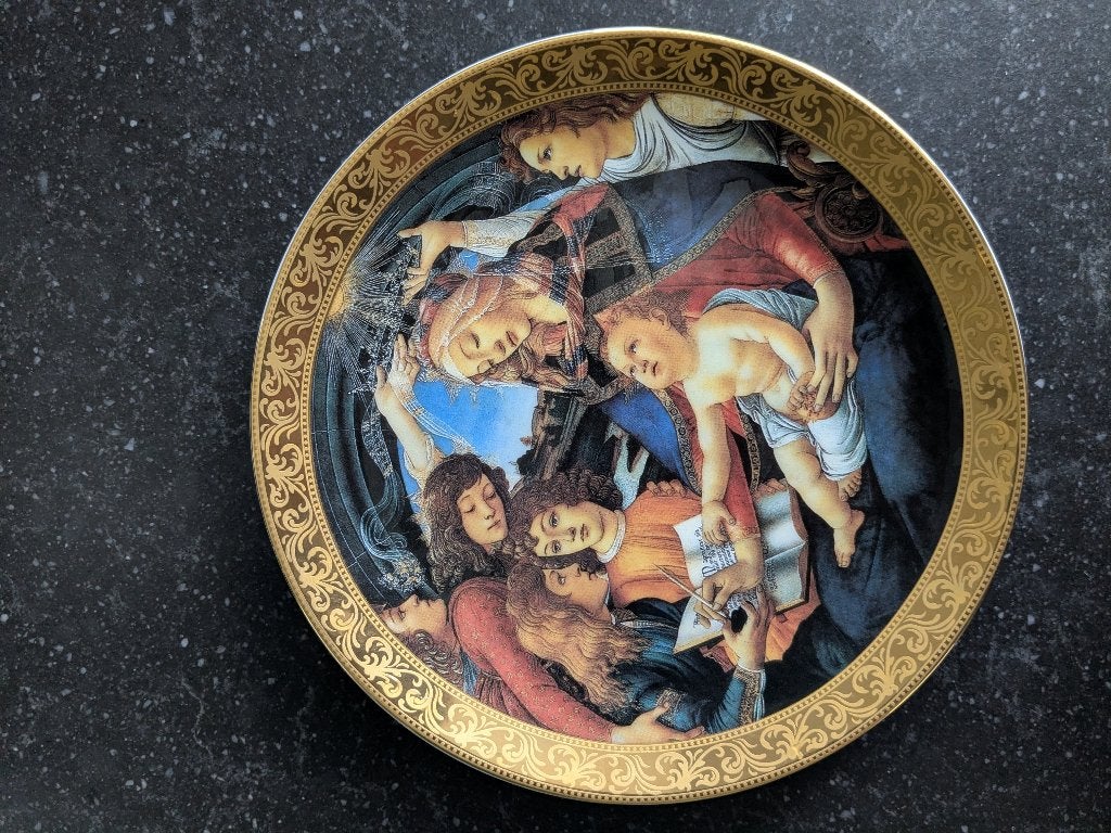 Vintage wandbord Bradex Madonna del Magnificat, Antiek en Kunst, Ophalen of Verzenden