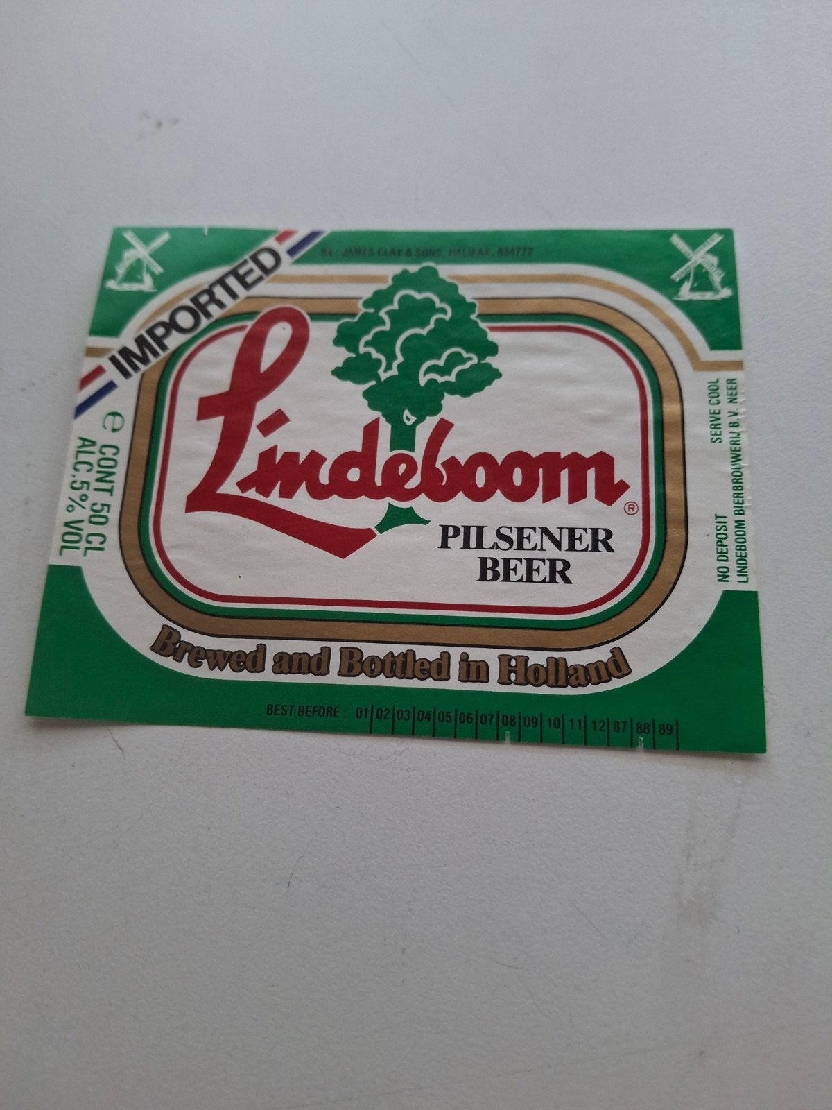 Etiket Lindeboom, Ophalen of Verzenden, Zo goed als nieuw, Overige typen, Overige merken