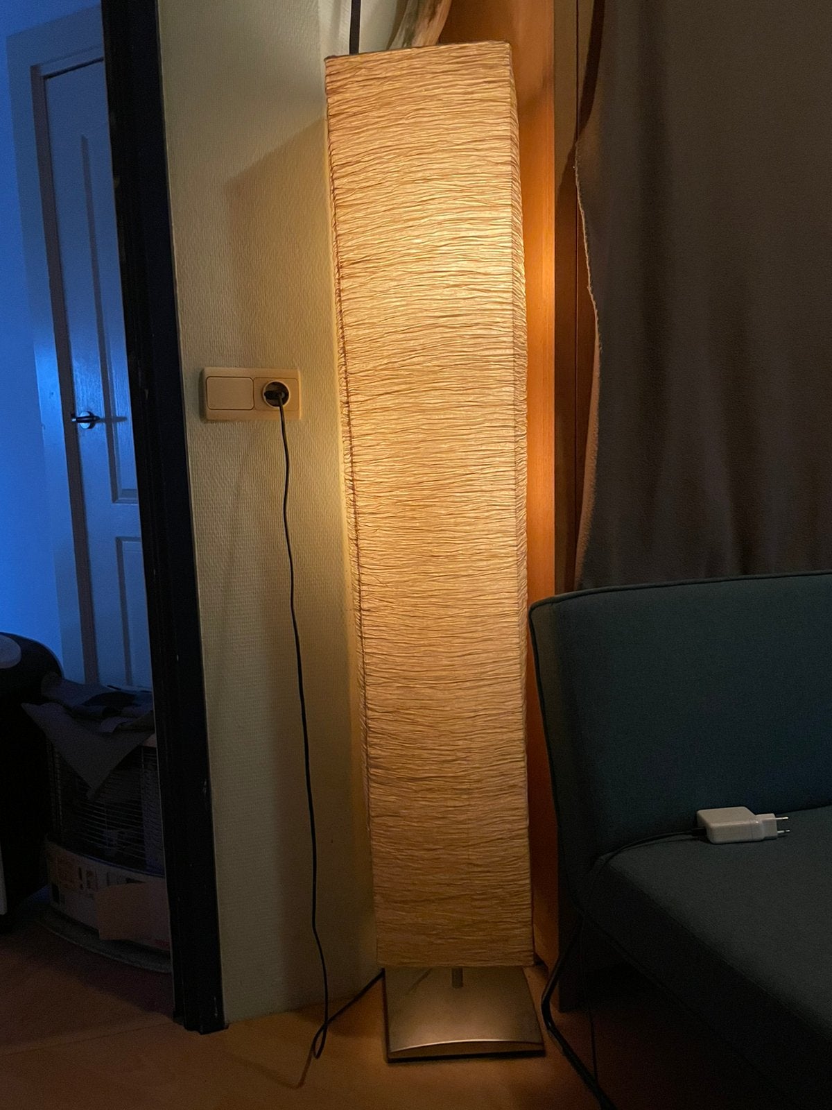 Papieren lamp, Huis en Inrichting, Lampen | Vloerlampen, Ophalen, Zo goed als nieuw, Minder dan 100 cm