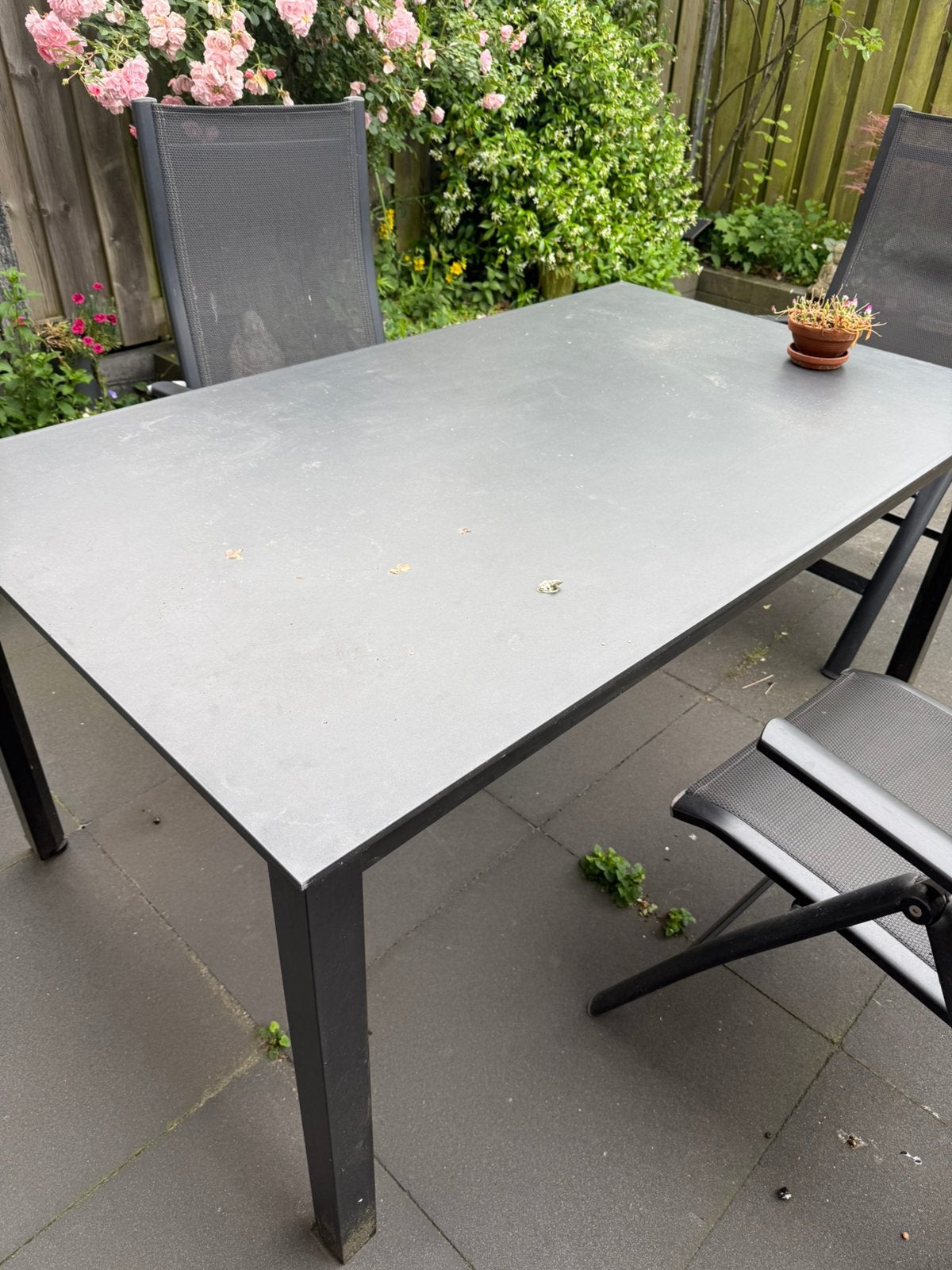 Tuintafel, Tuin en Terras, Ophalen, Gebruikt, Rechthoekig, Aluminium