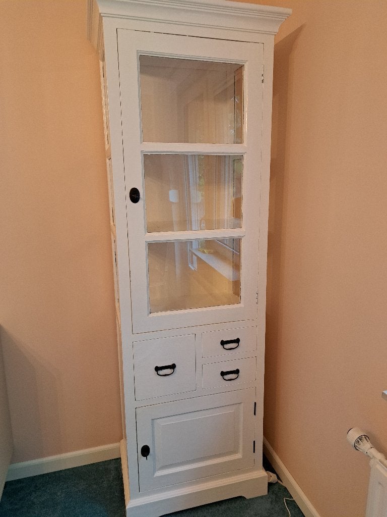 vitrinekast, Huis en Inrichting, Ophalen, Minder dan 50 cm, Met lade(s), Zo goed als nieuw