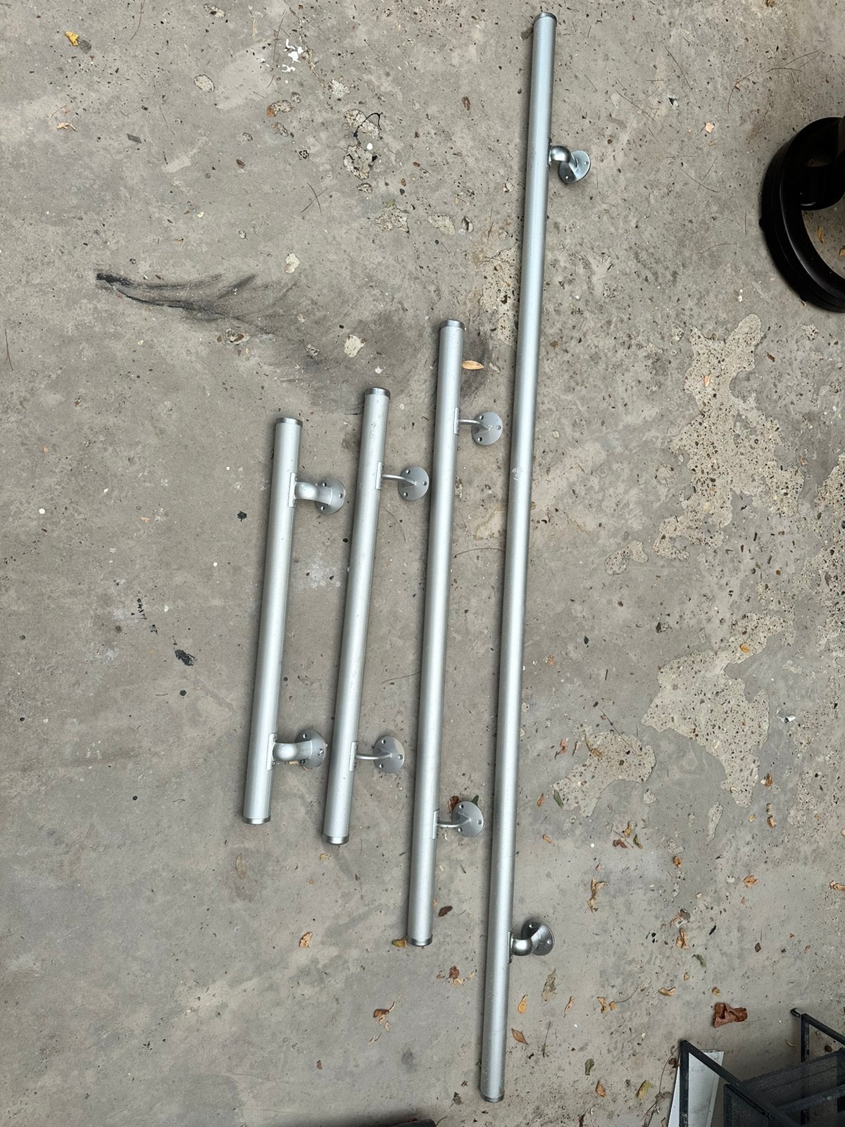 Trapleuning aluminium 4 delig, Ophalen, Zo goed als nieuw, Overige materialen