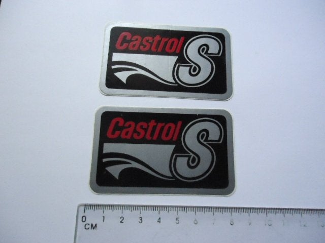 sticker oud Castrol origineel plastic motor scooter retro, Verzenden, Zo goed als nieuw, Bedrijf of Vereniging