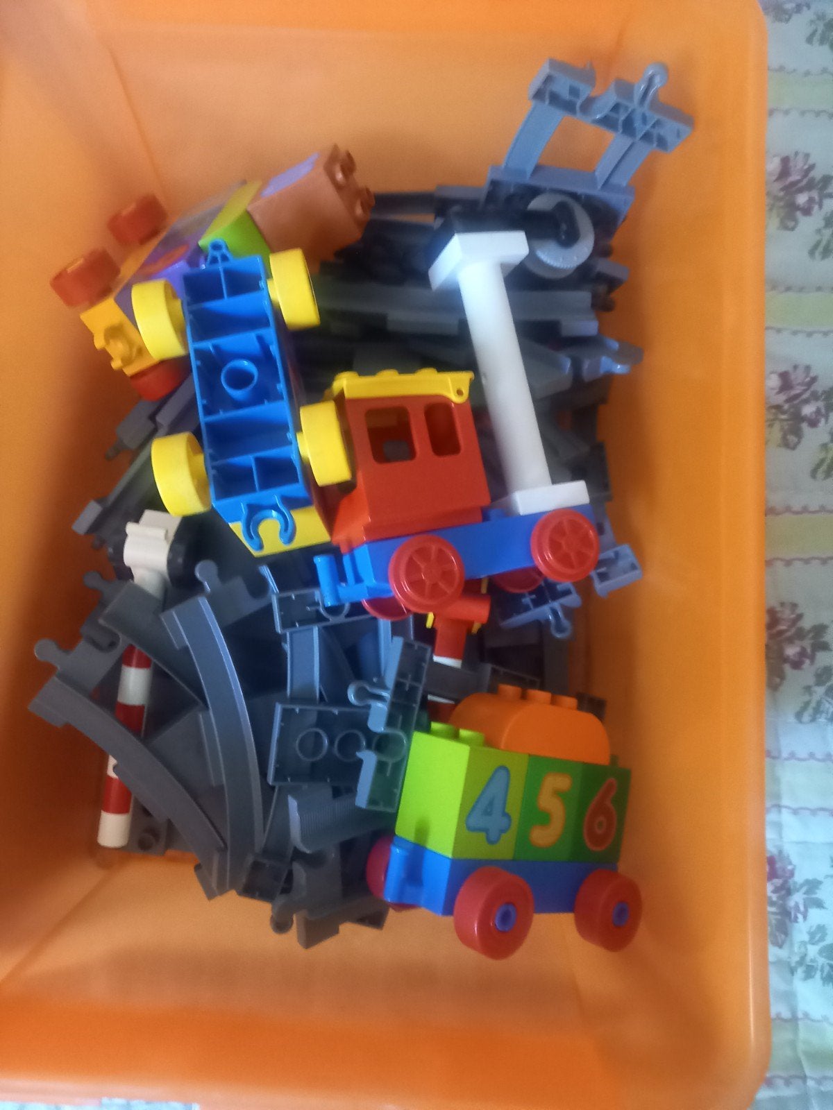 Cijfer trein op rails, Kinderen en Baby's, Speelgoed | Duplo en Lego, Ophalen of Verzenden, Duplo