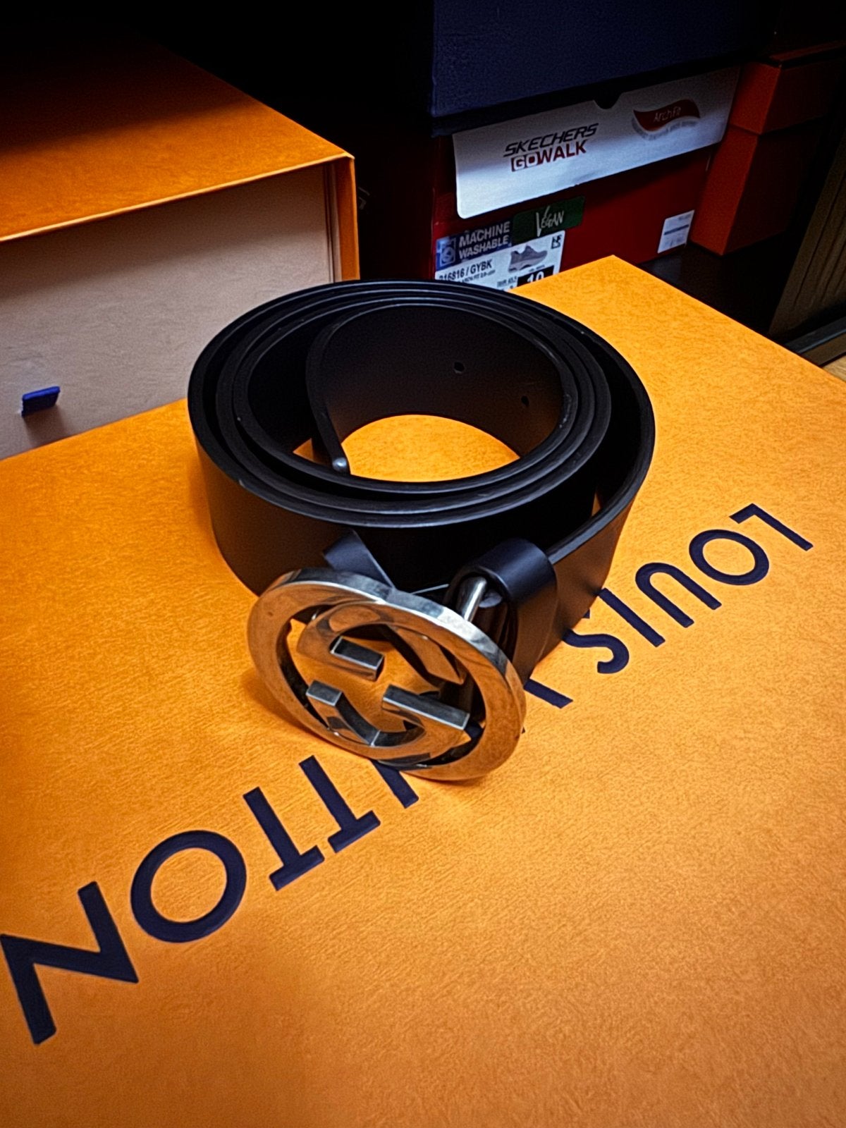 Gucci riem met GG-gesp - Zo goed als nieuw, 90 tot 100 cm, Ophalen of Verzenden, Zo goed als nieuw, Echt leder