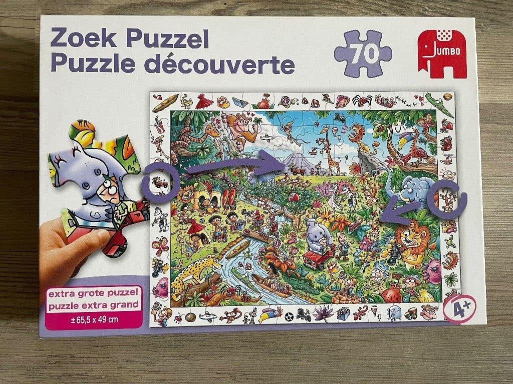 Jumbo zoek puzzel, Ophalen, Meer dan 50 stukjes, Zo goed als nieuw, 6 jaar of ouder