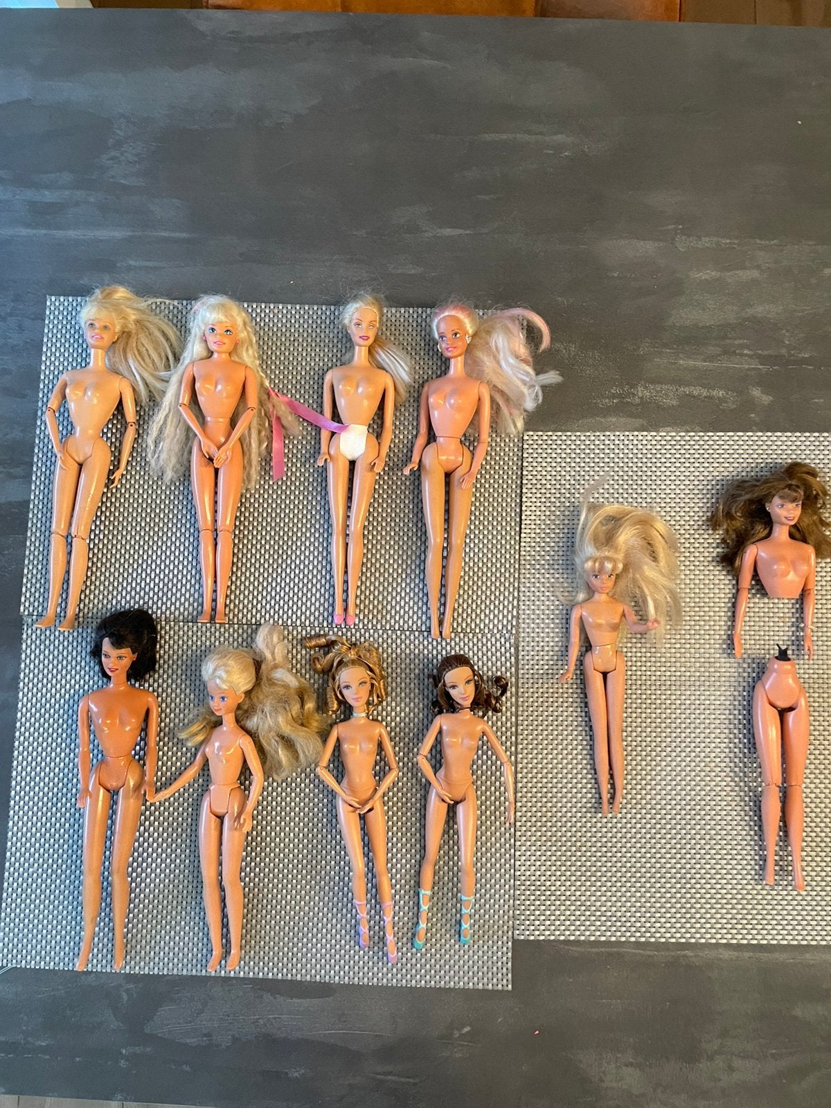 Vintage barbiepoppen 9x Mattel, 1x Peggy zie foto s., Ophalen of Verzenden, Gebruikt, Pop