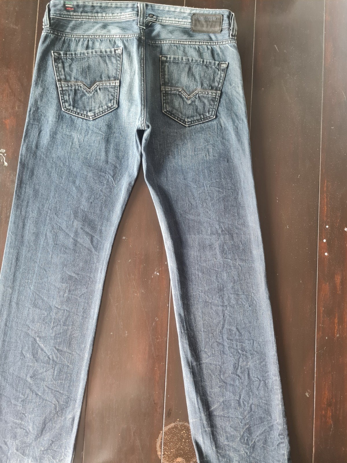 ZGAN CLASSIC DIESEL LARKEE REGULAR STRAIGHT JEANS SIZE 33/34, Diesel, Blauw, Ophalen of Verzenden, Zo goed als nieuw