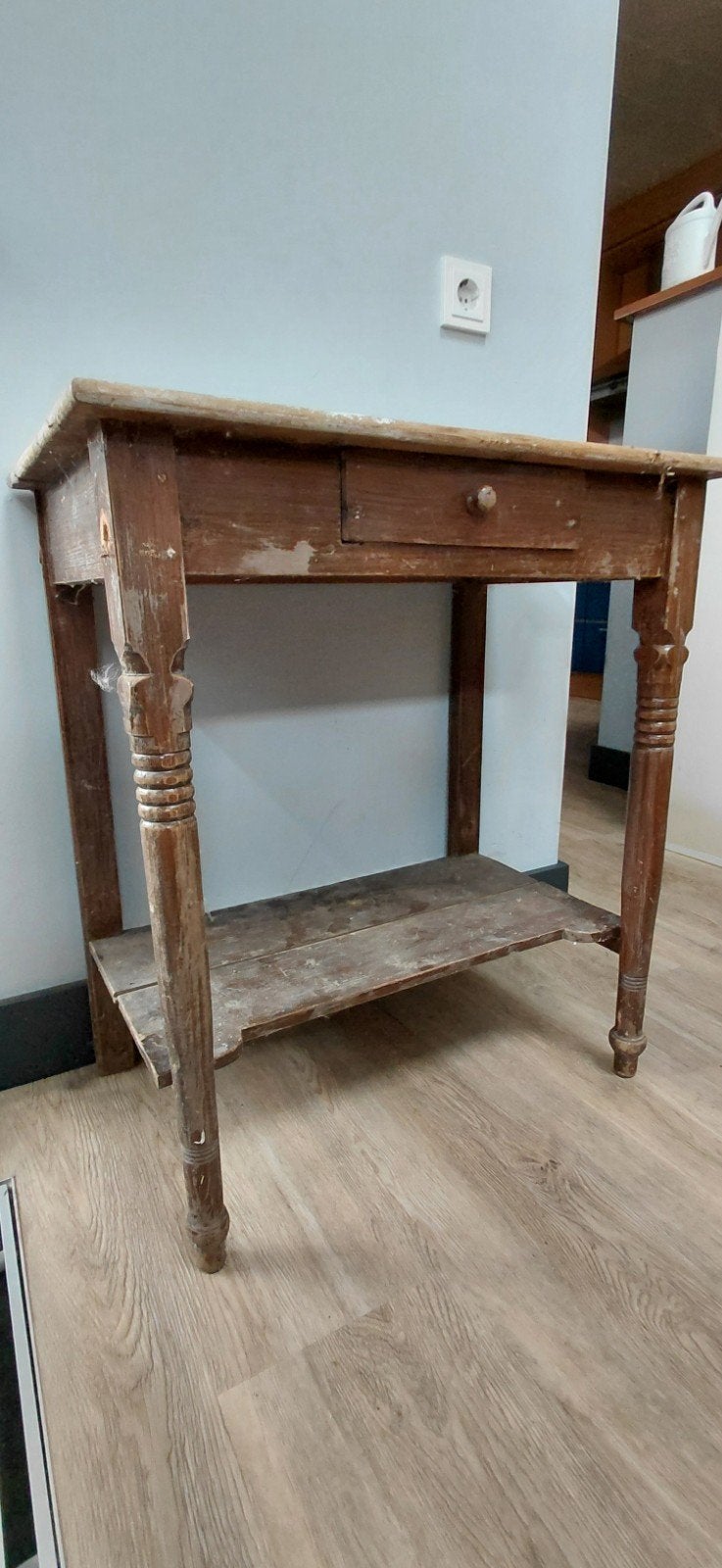 Houten tafeltje - opknappertje, Ophalen, Gebruikt, Rechthoekig, Hout