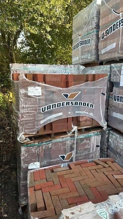 40m2 Dikformaat van der sanden nova machinaal, Ophalen of Verzenden, Beton, 10 m² of meer, Klinkers