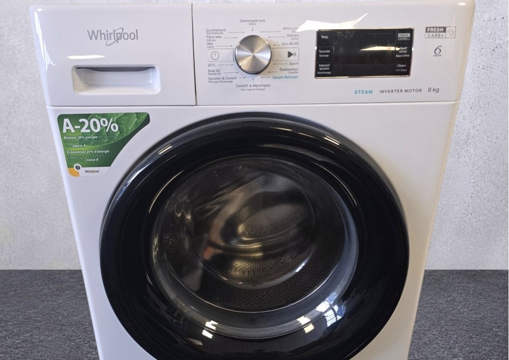 Whirlpool wasmachine 8kg – A – 1 jaar garantie​, Wesley's Witgoed, Info@wesleyswitgoed.nl, Industrieweg 3B, 1613KT Grootebroek, Nederland