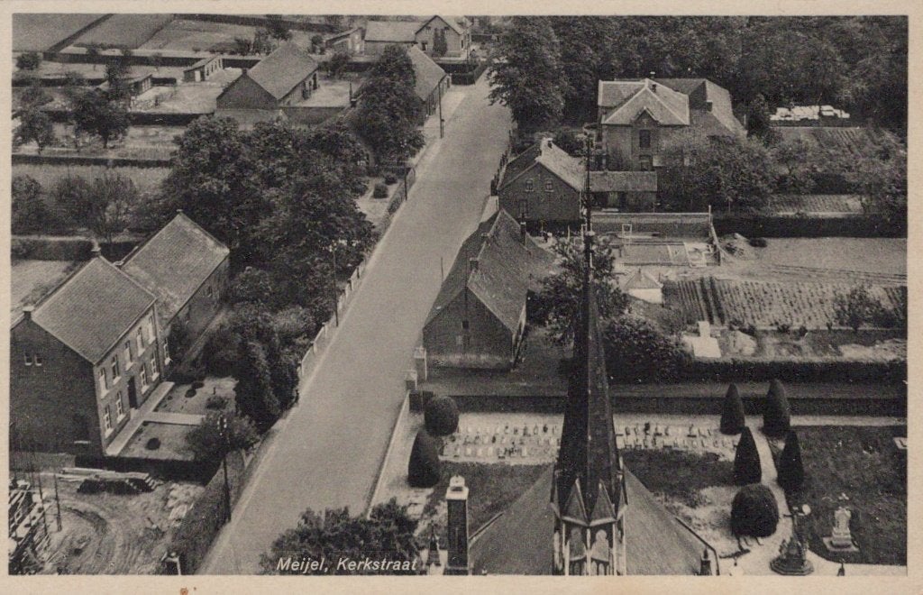 MEIJEL - jaren 30 - Kerkstraat, Verzamelen, Verzenden, 1920 tot 1940, Ongelopen, Limburg