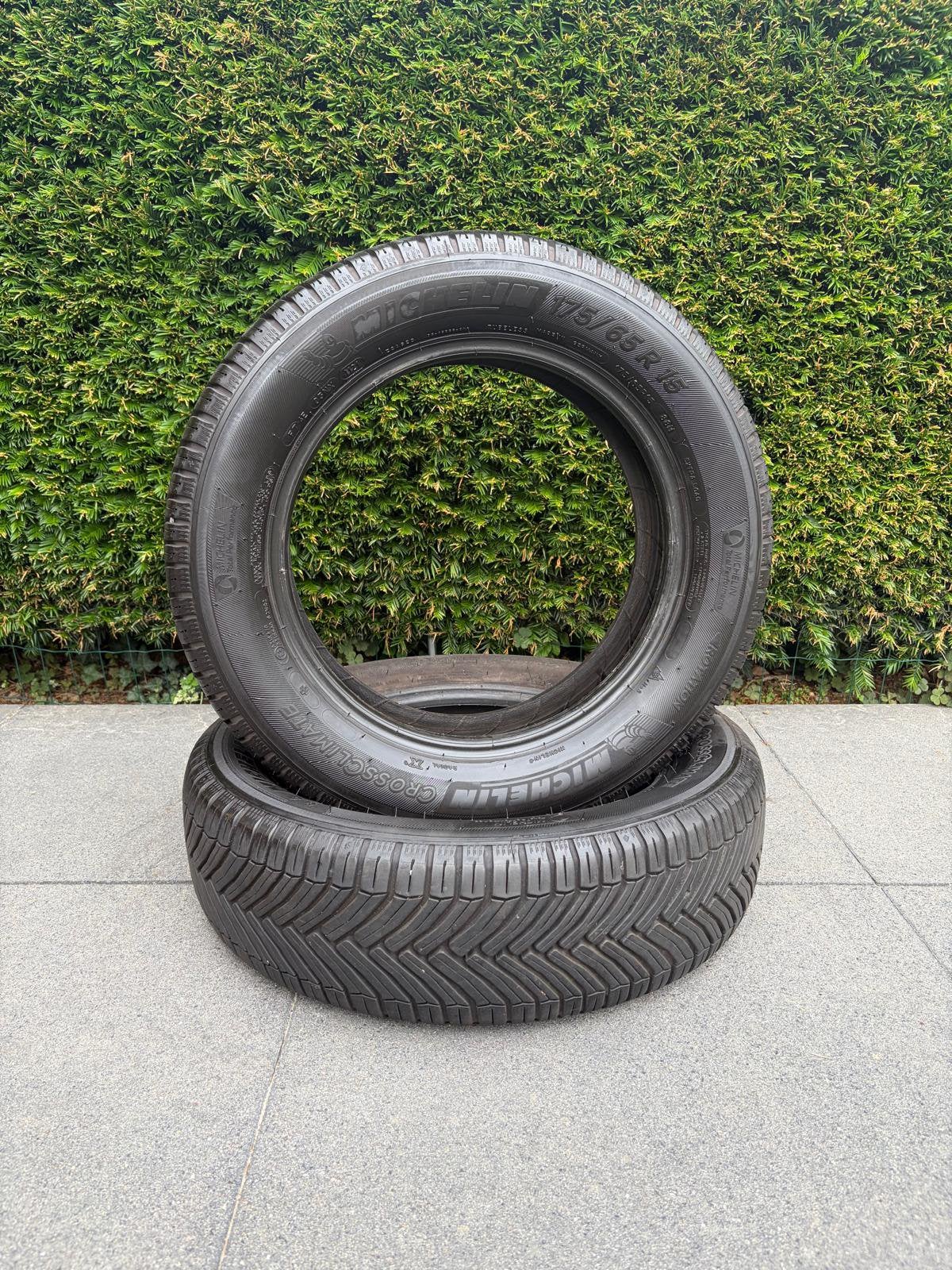 2x Michelin Crossclimate 175/65 R15 all season banden Mini, Auto diversen, Wieldoppen, Ophalen of Verzenden, Zo goed als nieuw