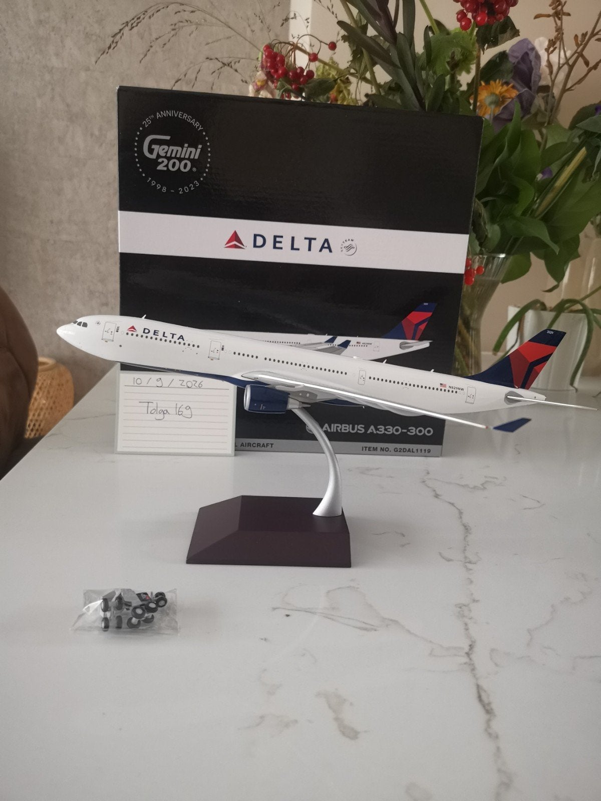 Delta Airlines A330-300 Gemini Jets 1:200 G2DAL1119 N829NW, Overige merken, 1:200 of kleiner, Nieuw, Ophalen of Verzenden
