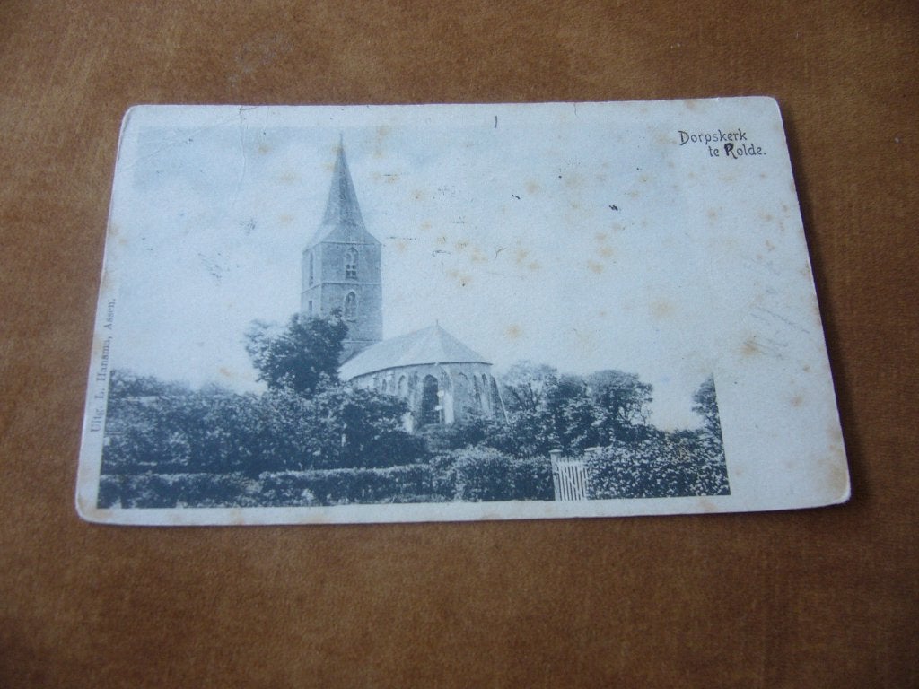 ROLDE  =  DORPSKERK  BRIEFKAART, Ophalen of Verzenden, Voor 1920, Gelopen, Drenthe