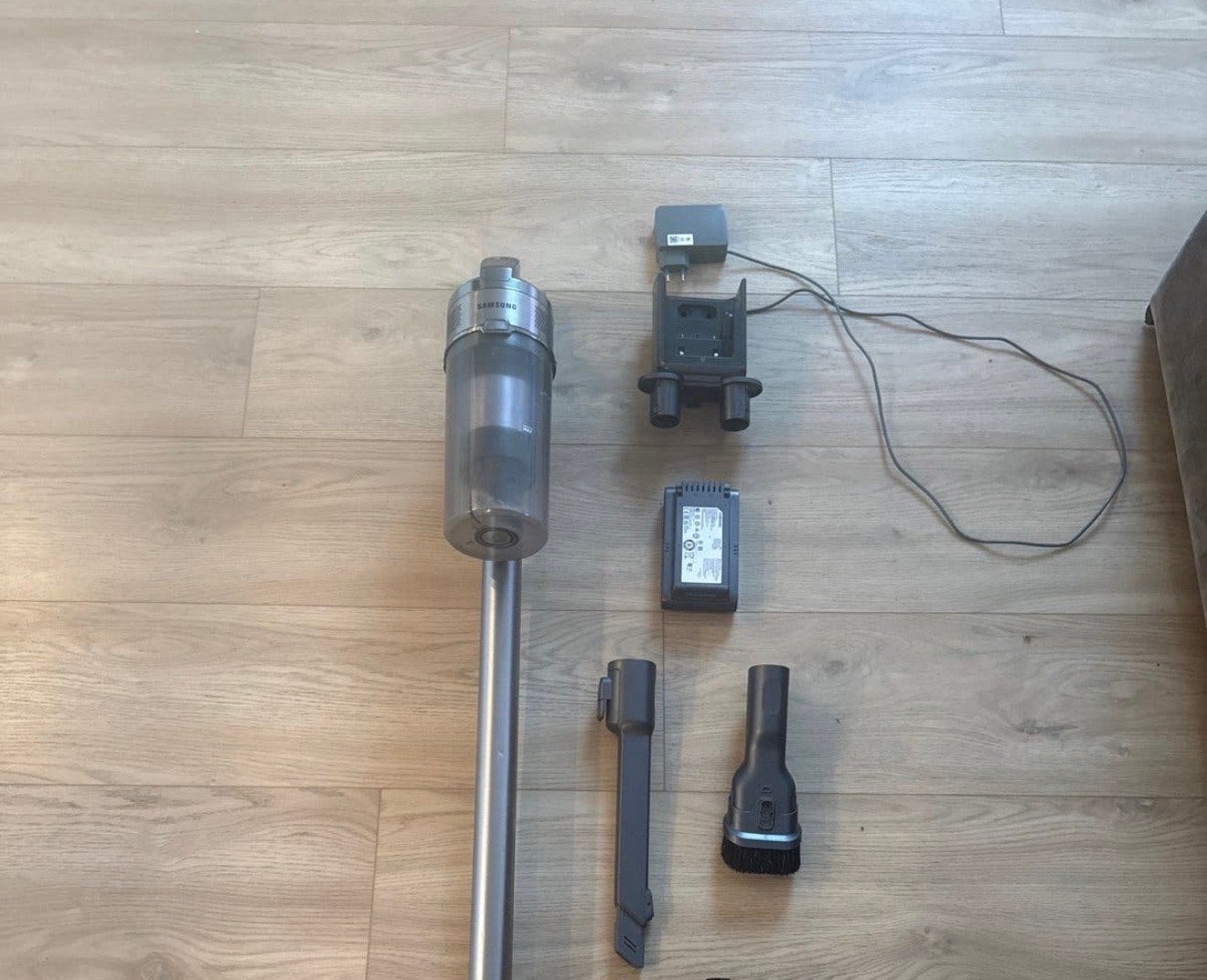 Samsung Jet 75 Pro steelstofzuiger met 2 accu's, Witgoed en Apparatuur, Stofzuigers, Gebruikt, Draadloos, Ophalen of Verzenden